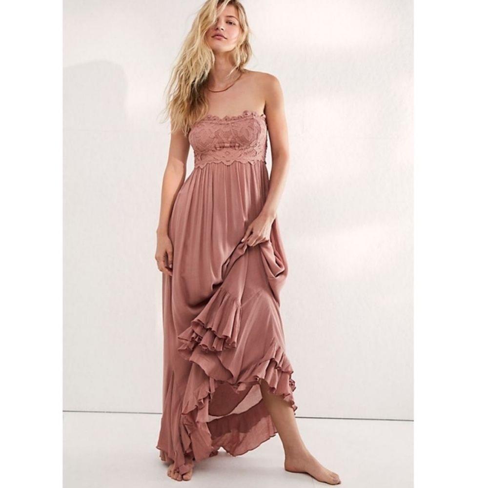 Free People Adella corset maxi dress